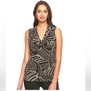 NWT Dana Buchman Sleeveless Cowl Neck Blouse